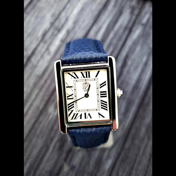 Pierre Lucerne 1888 Vintage Swiss Design Mens Watch Blue - Picture 8 of 15